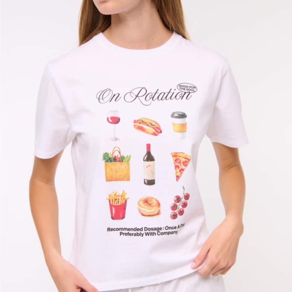 NWT White Graphic T-Shirt from Abercrombie & Fitch